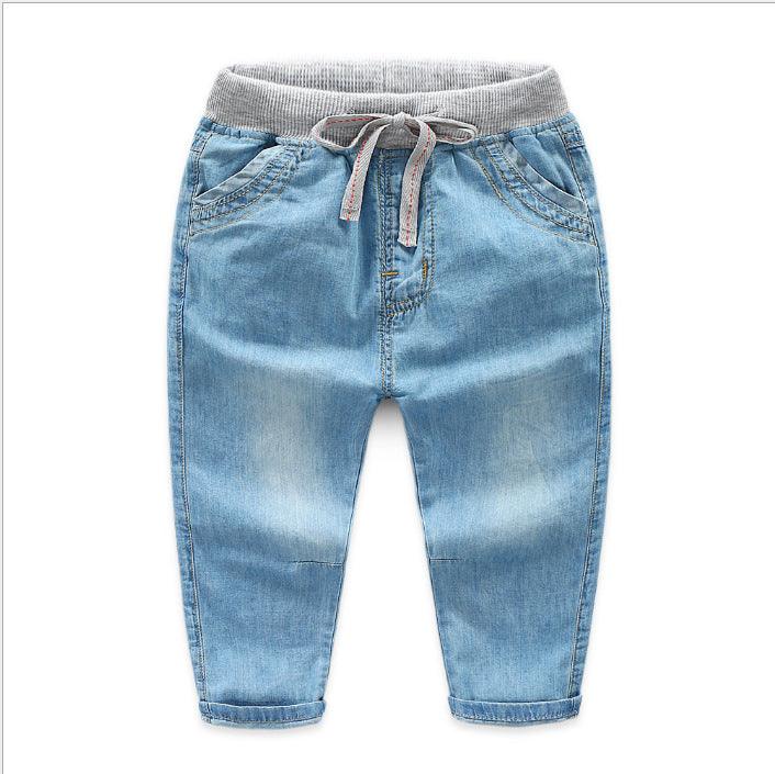 Boys' Soft Thin Jeans Tencel Trousers Kids Mosquito Pants - Amazitshop