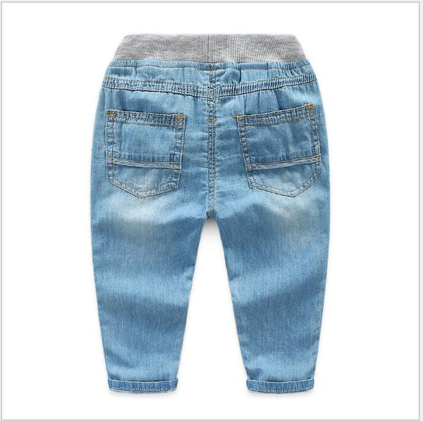 Boys' Soft Thin Jeans Tencel Trousers Kids Mosquito Pants - Amazitshop