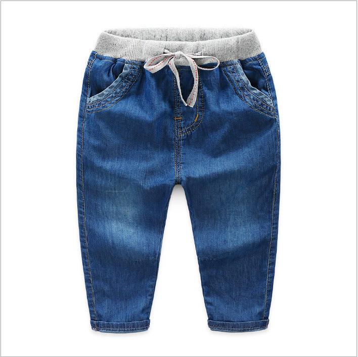 Boys' Soft Thin Jeans Tencel Trousers Kids Mosquito Pants - Amazitshop