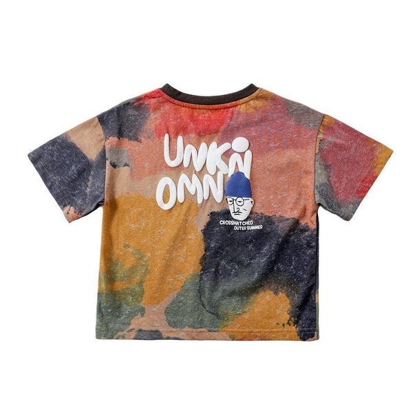 Boys' Tie - dyed Bubble Printed Short - sleeved T-shirt - Amazitshop