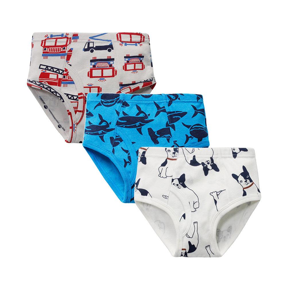 Boys' Underwear Threaded Cotton Dinosaur Cartoon Shorts For Small And Medium - sized Children's Briefs - Amazitshop