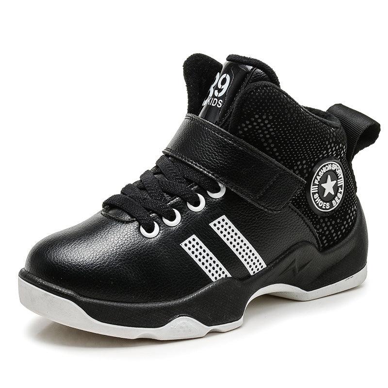 Boys winter leather warm cotton sneakers - Amazitshop