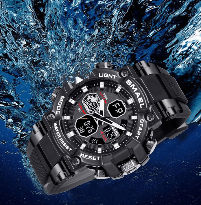 Brand Men's Sports Fashion Fitness Watch Dual - Amazitshop