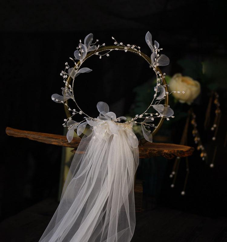 Bridal wreath veil wedding dress accessories - Amazitshop