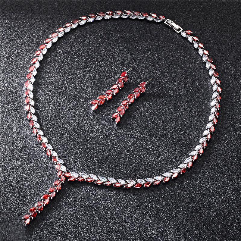 Bride Wedding Earrings Jewelry Set Jewelry Set - Amazitshop