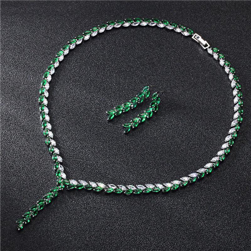 Bride Wedding Earrings Jewelry Set Jewelry Set - Amazitshop