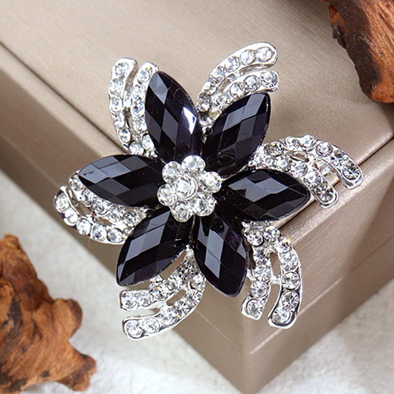 Brooch Female Rhinestone Coat Accessories - Amazitshop