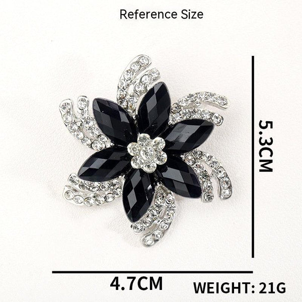 Brooch Female Rhinestone Coat Accessories - Amazitshop