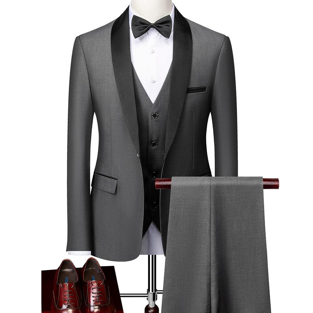 Business Casual Suits Men's Wedding Groom Dresses Pavilion Slim Fit - Amazitshop