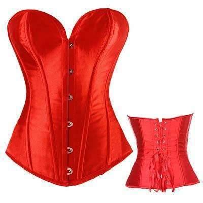 Bustier Lace up Boned Top Corset Waist Shaper - Amazitshop