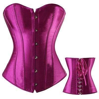 Bustier Lace up Boned Top Corset Waist Shaper - Amazitshop