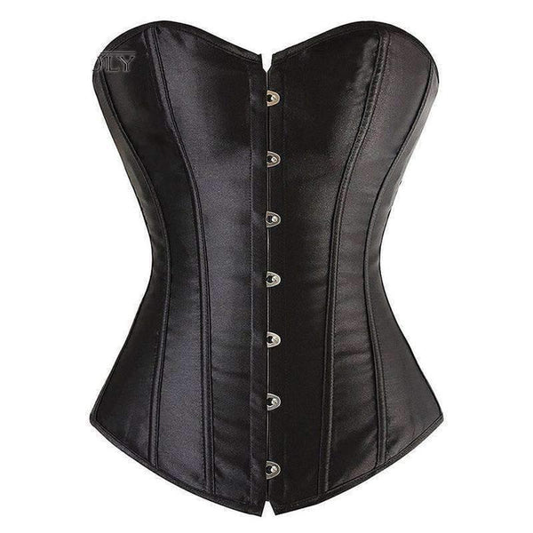 Bustier Lace up Boned Top Corset Waist Shaper - Amazitshop