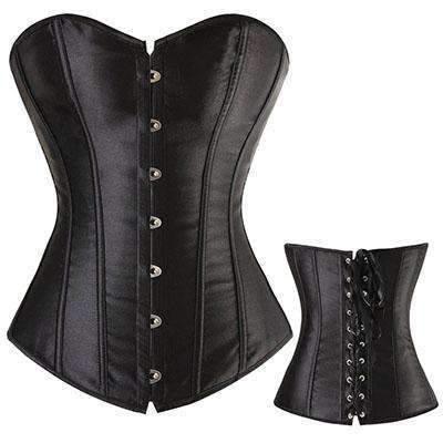 Bustier Lace up Boned Top Corset Waist Shaper - Amazitshop