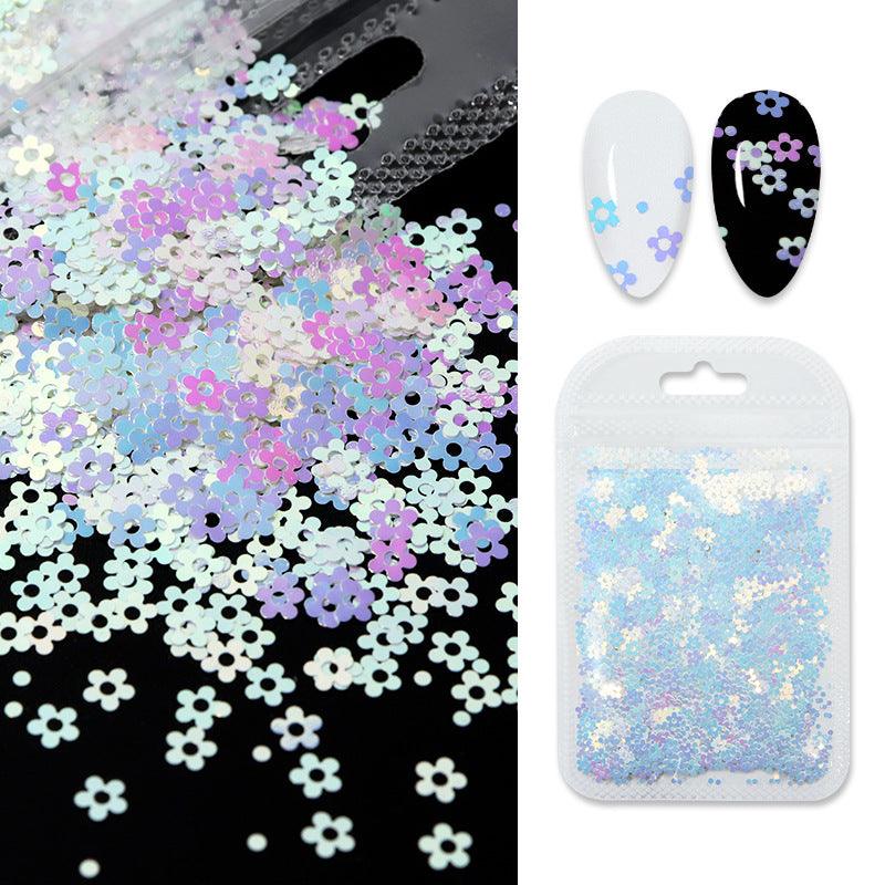 Butterfly Flower Nail Art Sequins Crystal Nail Glue - Amazitshop