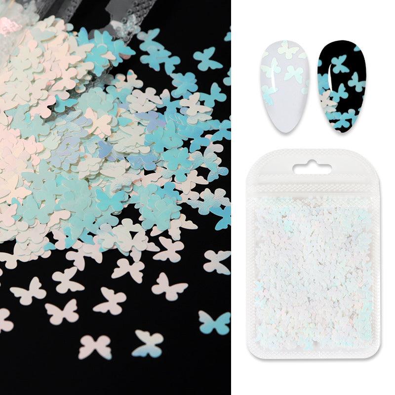 Butterfly Flower Nail Art Sequins Crystal Nail Glue - Amazitshop