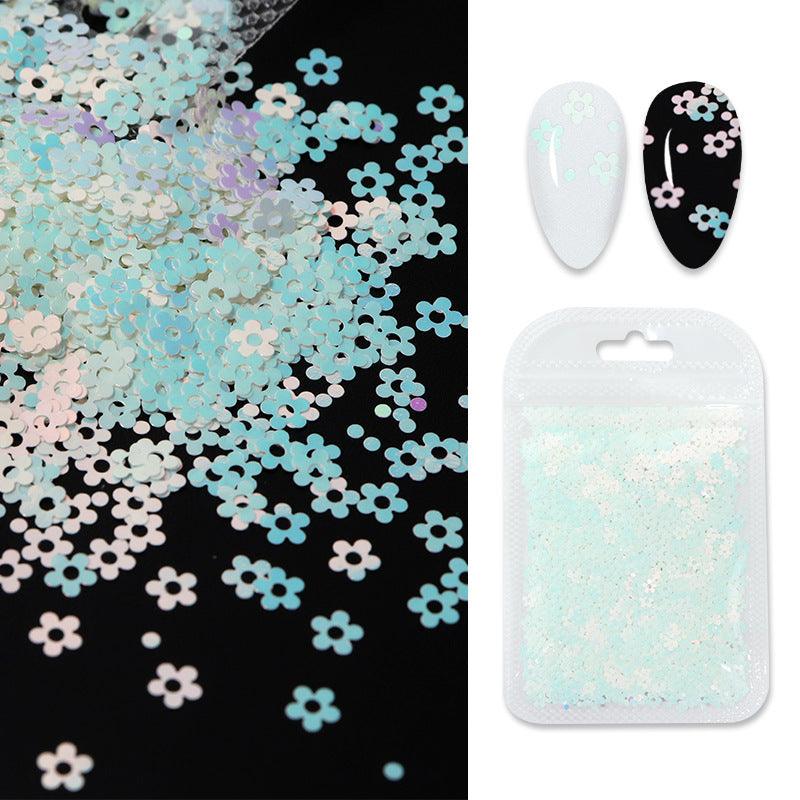 Butterfly Flower Nail Art Sequins Crystal Nail Glue - Amazitshop