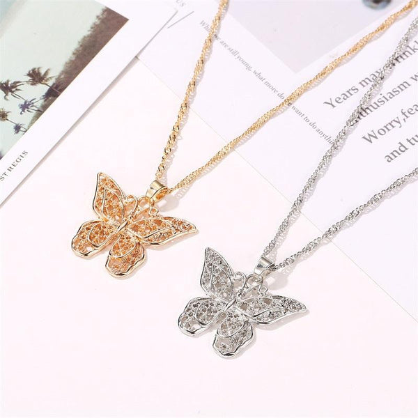 Butterfly Statement Necklaces Pendants - Amazitshop