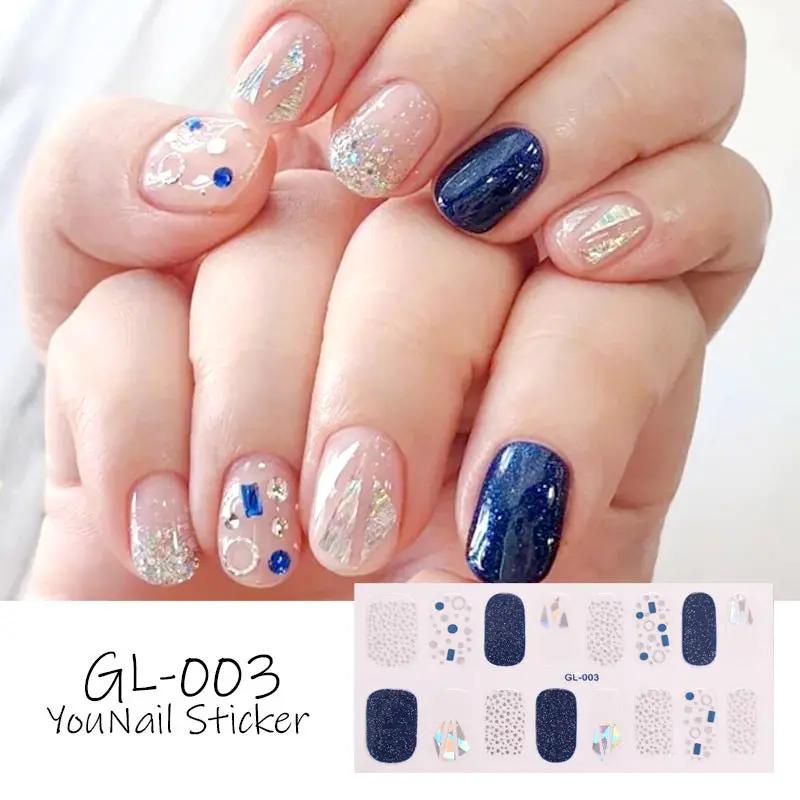 Gilding Cat's Eye Letter Color Nail Sticker by amazitshop