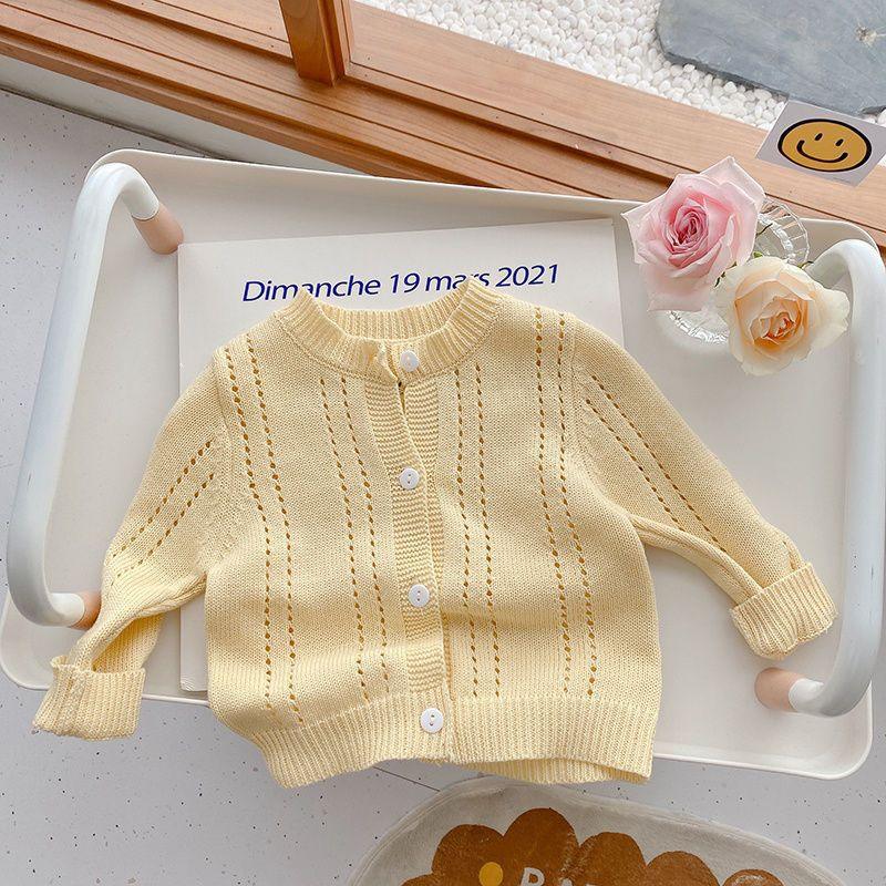 Candy Kids Baby Girls Boys Autumn Winter Full Sleeve Solid Knitted Outwear Coat Sweater - Amazitshop