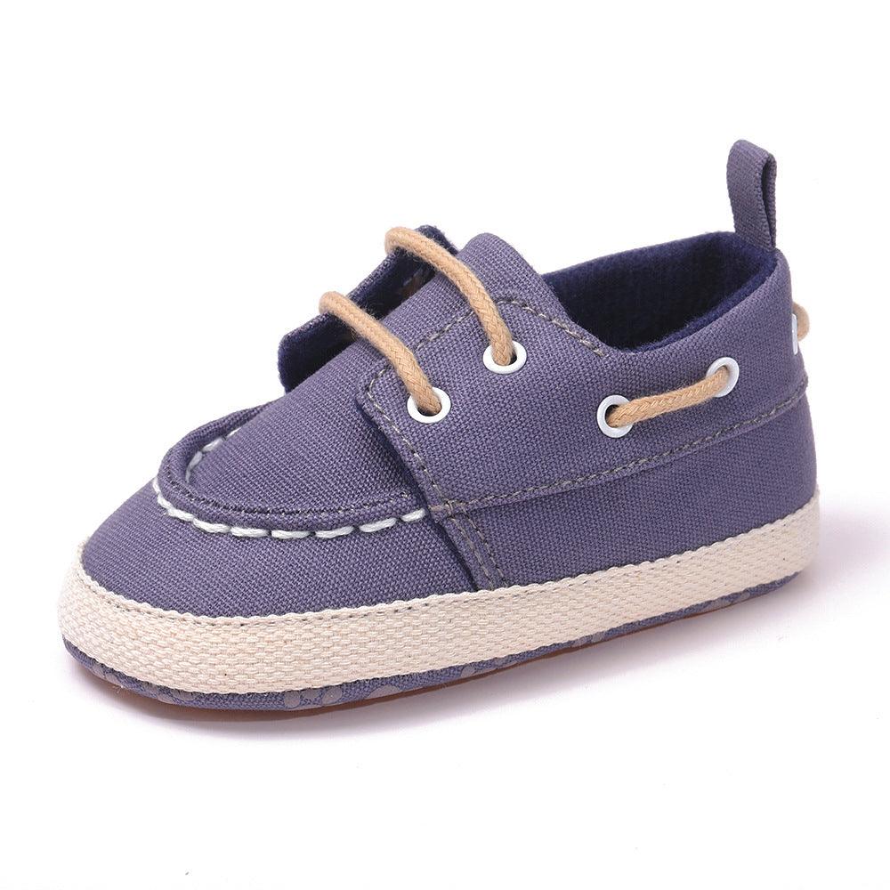 Canvas Shoes Boys Baby Peas Soft - soled Non - slip Toddler Shoes - Amazitshop