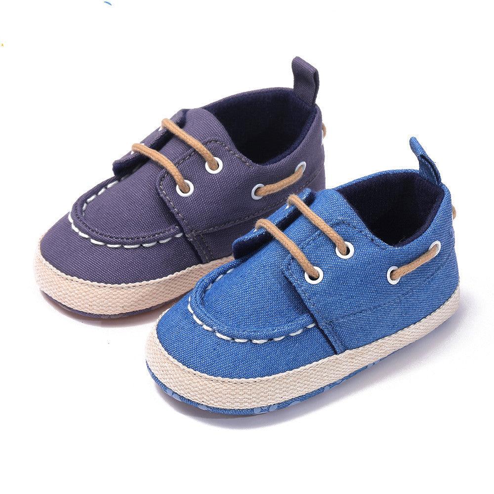 Canvas Shoes Boys Baby Peas Soft - soled Non - slip Toddler Shoes - Amazitshop