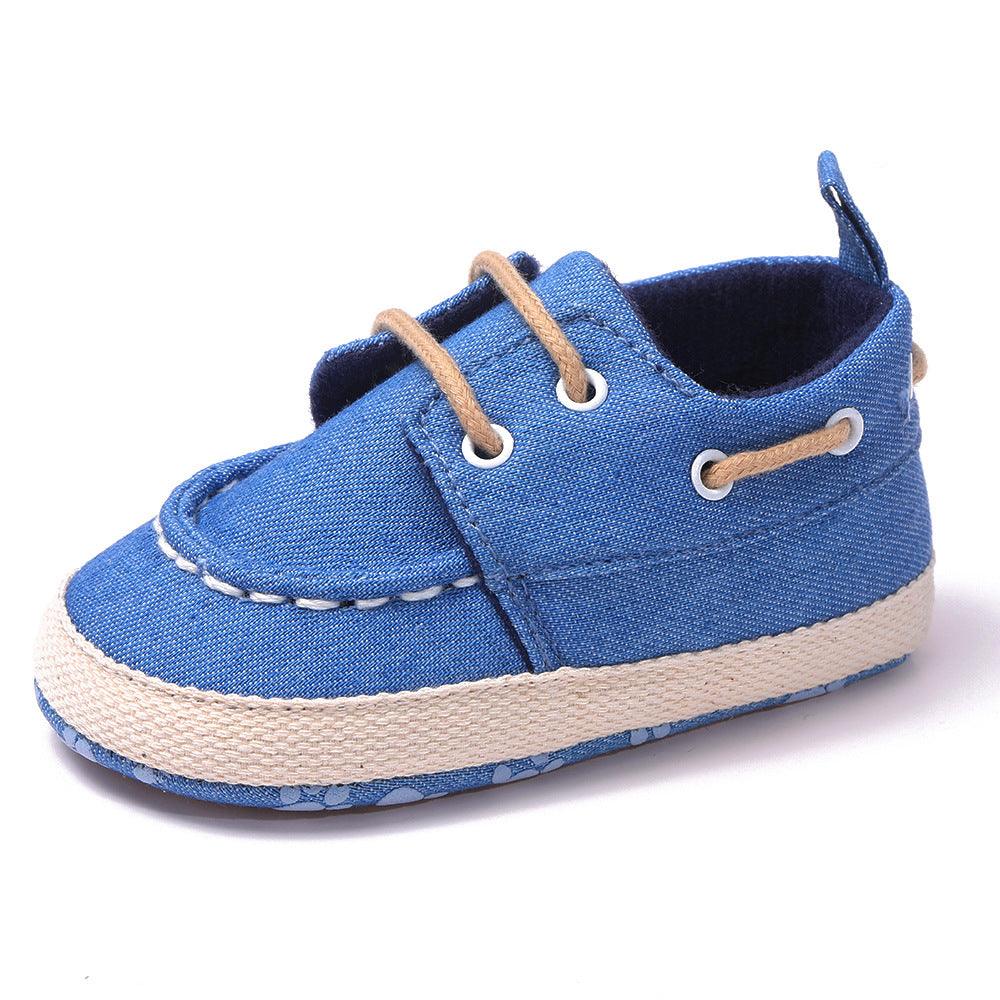Canvas Shoes Boys Baby Peas Soft - soled Non - slip Toddler Shoes - Amazitshop