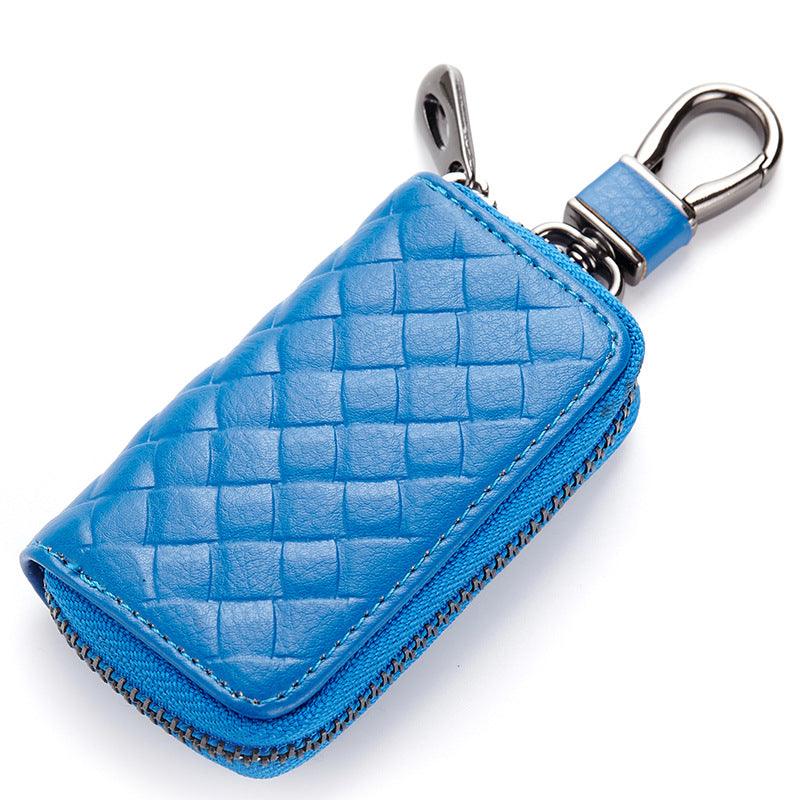 Car key case leather key case men's woven - Amazitshop
