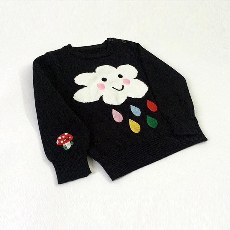 Cardigan Girls Winter Kids Sweater Balls Design Baby Knitted Cardigans Casual Toddler Boys Sweater Woolen Fleece Girls Sweater - Amazitshop
