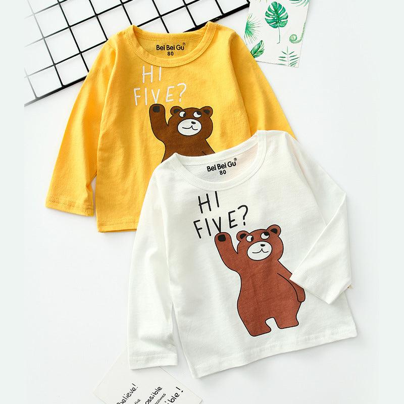 Cartoon children's long sleeve t-shirt bottoming shirt - Amazitshop