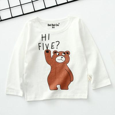 Cartoon children's long sleeve t-shirt bottoming shirt - Amazitshop