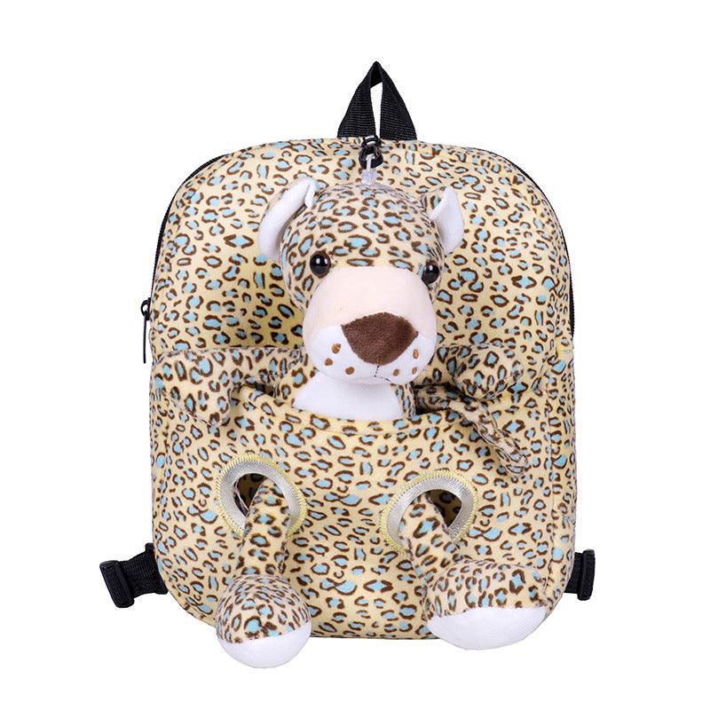 Cartoon Cute Plush Double Shoulders Kindergarten Backpack - Amazitshop