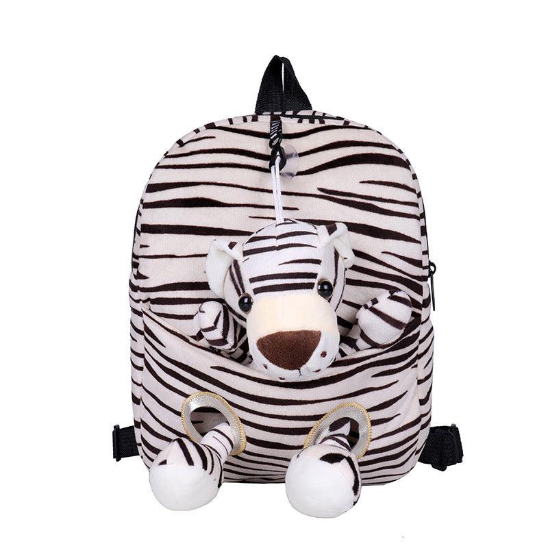 Cartoon Cute Plush Double Shoulders Kindergarten Backpack - Amazitshop