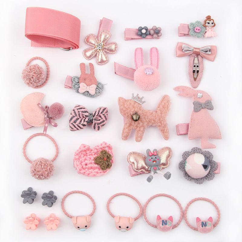 Cartoon Cute Princess Hair Accessories Set Of 24 - Amazitshop