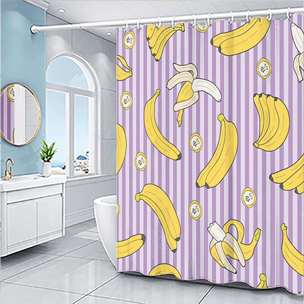 Cartoon Fruit Series Shower Curtain Set - Amazitshop