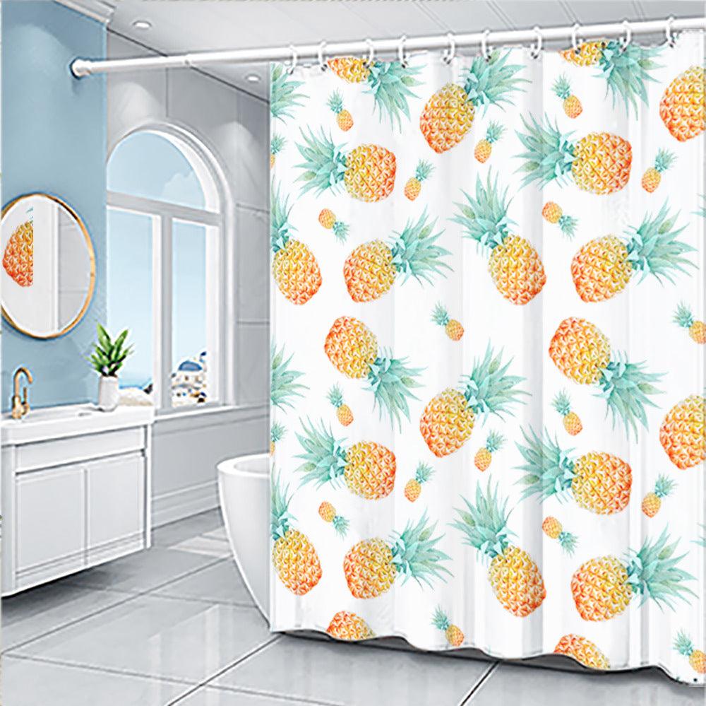 Cartoon Fruit Series Shower Curtain Set - Amazitshop