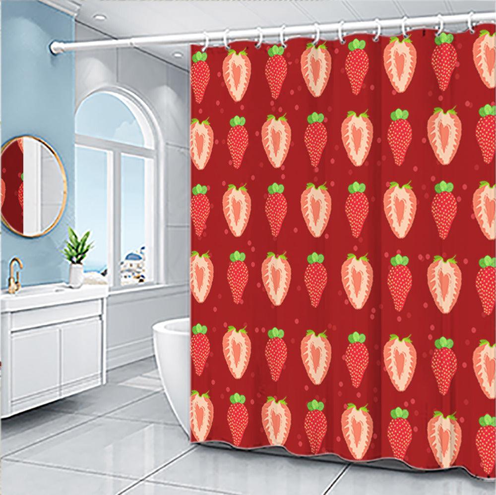 Cartoon Fruit Series Shower Curtain Set - Amazitshop