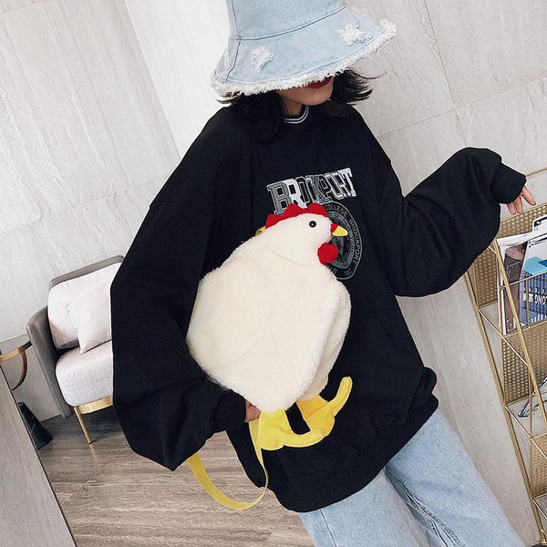 Cartoon Plush Shoulder Bag Messenger Bag Wild Net Red Girl Tide Bag Leisure - Amazitshop