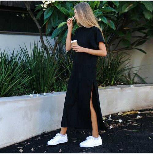 Casual Black Long Dresses - Amazitshop