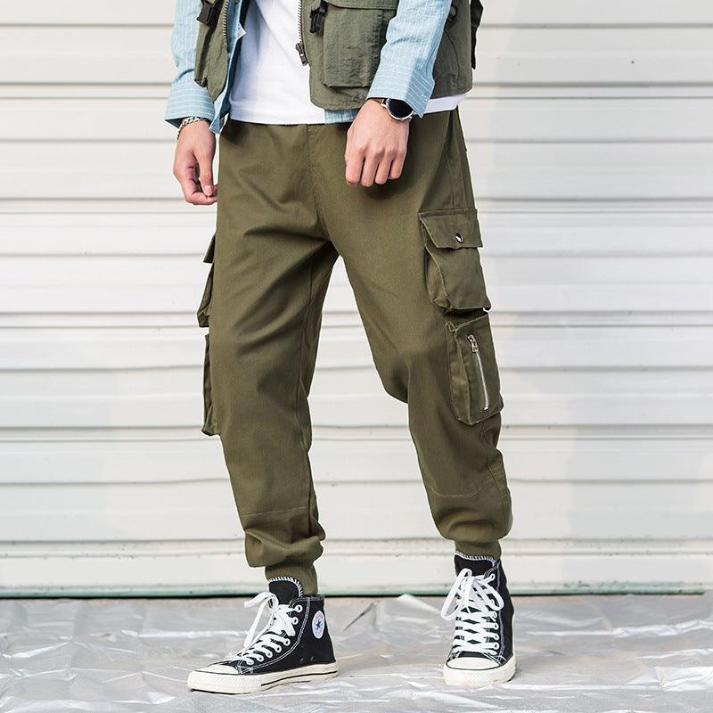 Casual Cargo Pant Men Harajuku Pencil Pants Many Pockets - Amazitshop