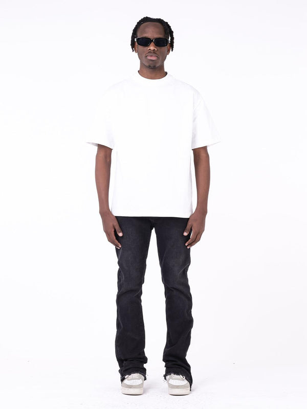 Casual Denim Trousers Mid Waist Elastic - Amazitshop