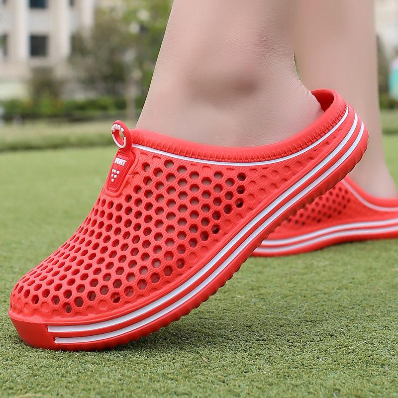 Casual Hole Shoes Half Slippers Summer Beach Shoes - Amazitshop