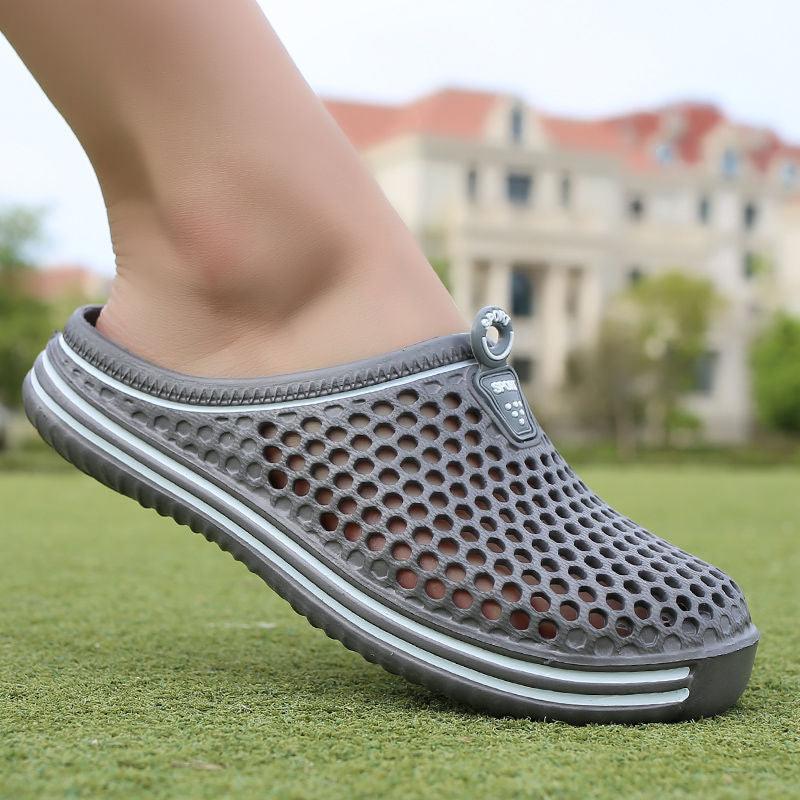 Casual Hole Shoes Half Slippers Summer Beach Shoes - Amazitshop