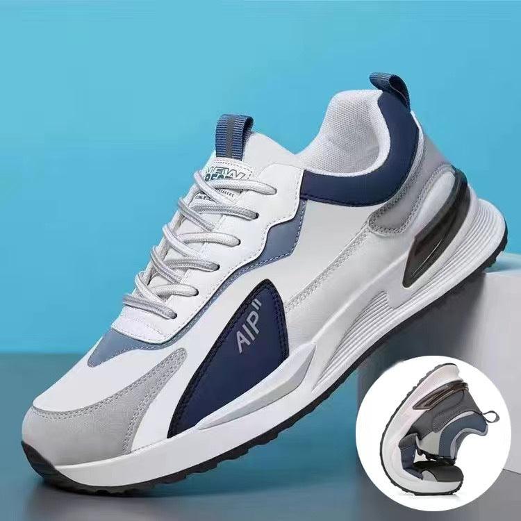 Casual Men's Shoes Soft Sole Color - block Lace - up Sneakers Versatile Trendy Running Sports Shoes - Amazitshop