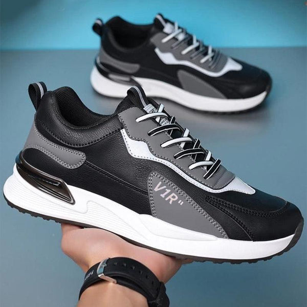 Casual Men's Shoes Soft Sole Color - block Lace - up Sneakers Versatile Trendy Running Sports Shoes - Amazitshop