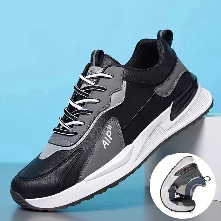 Casual Men's Shoes Soft Sole Color - block Lace - up Sneakers Versatile Trendy Running Sports Shoes - Amazitshop
