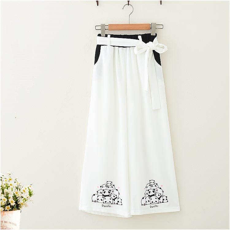 Casual Pants Nine - Point Pants Girl Loose Wild Wide - Leg Pants Women - Amazitshop