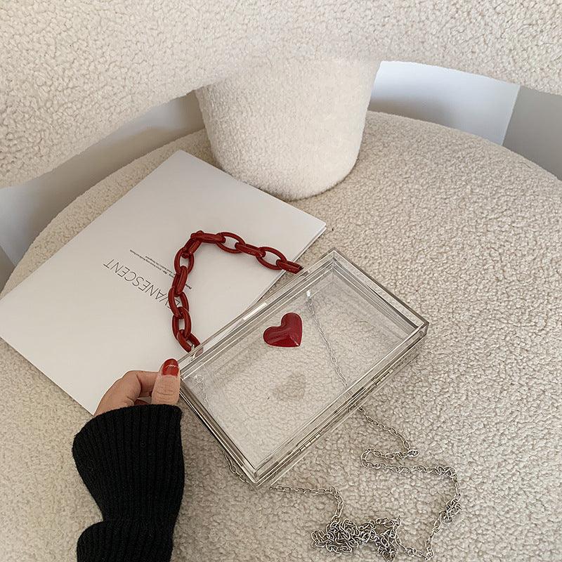 Chain Crossbody Bag Western Style One - Shoulder Small Square Bag - Amazitshop