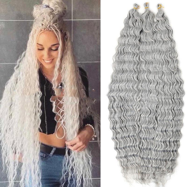 Chemical Fiber Wig Crochet Deep Curve 32inch - Amazitshop