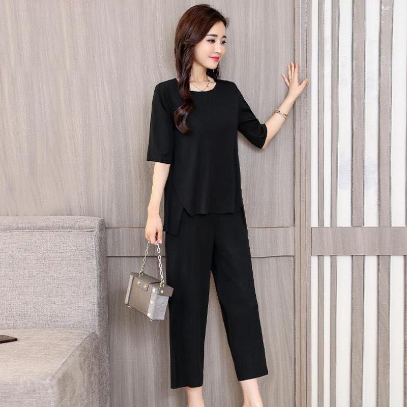 Chiffon Splicing Block Meat Shows Thin Two Female Sets - Amazitshop