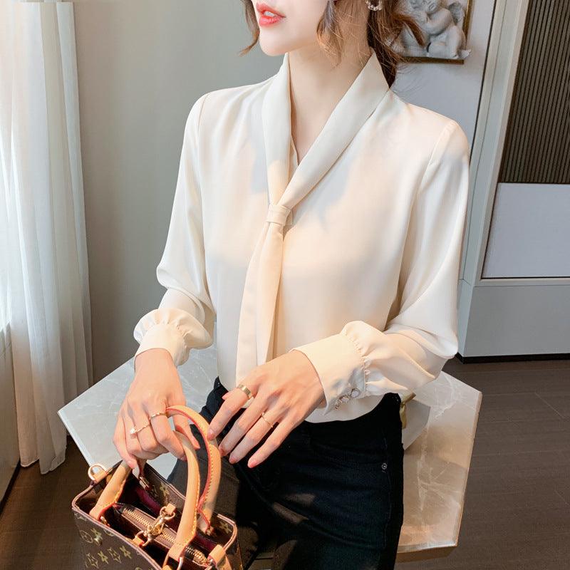 Chiffon white shirt - Amazitshop